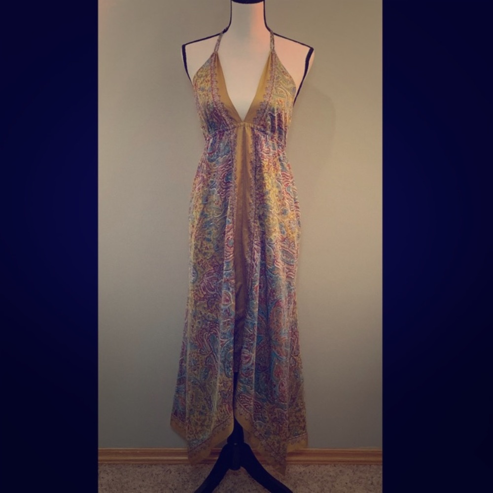 Sundance halter dress  cotton silk blend XS